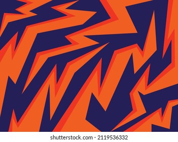 Abstract background with orange sharp and zigzag line pattern