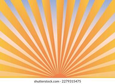 abstract background of orange and silver sun rays. Vector illustration