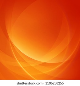Abstract background orange smooth twist light lines vector. Eps 10. Concept for mobile wallpaper, web banner backdrop or typography design.