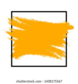 Abstract background with orange spots and a black frame. Vector background collection for your design. Vector illustration EPS10