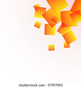 Abstract background with orange squares (eps10 version)