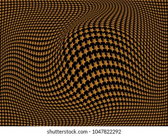 Abstract background with orange stars on black