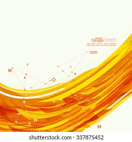 Abstract background with orange stripes, plus.