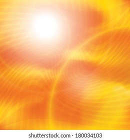 abstract background with orange sun rays