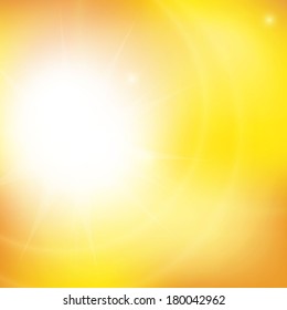 abstract background with orange sun rays