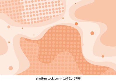 Tono naranja de fondo abstracto con puntos 