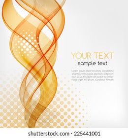 Abstract background with orange wave