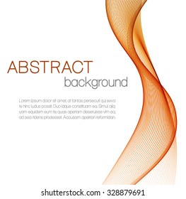 Abstract background with orange wave