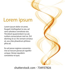 Abstract background with orange wave