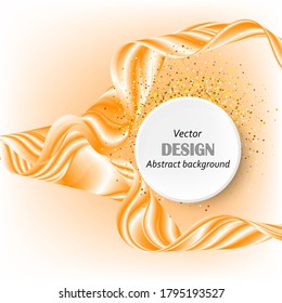 
Abstract background, orange wave movement, fluid flow. Design element