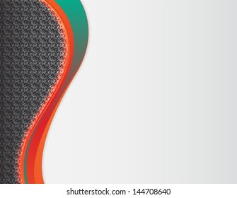Abstract Background with orange wave and space for text. (EPS 10 Vector)