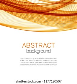 Abstract background with orange waves