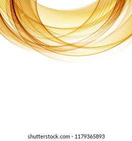 Abstract background with orange waves