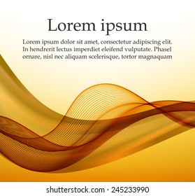 Abstract background with orange waves