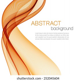 Abstract background with orange waves 