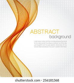 Abstract background with orange waves
