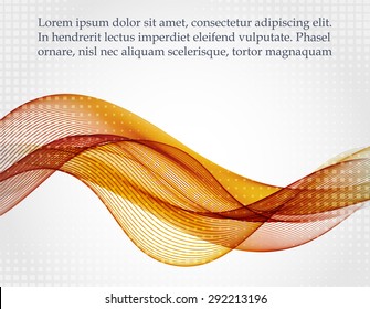 Abstract background with orange waves