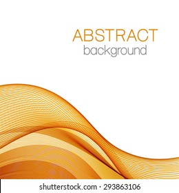Abstract background with orange waves