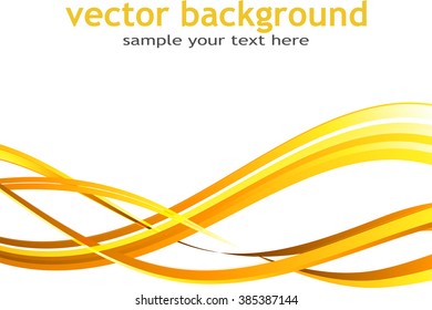 Abstract background with orange waves