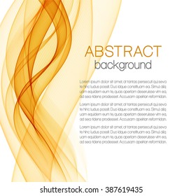 Abstract background with orange waves