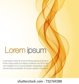 Abstract background with orange waves