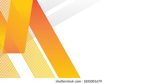 Color de fondo abstracto de degradado naranja y blanco para el diseño de la presentación. Decoración dinámica con rayas de líneas modernas. Ilustración vectorial para el diseño moderno de folletos, fondo de tarjeta de visita, sitio web