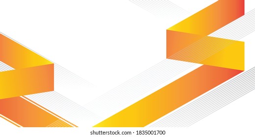 Abstract background orange and white gradient color for presentation design. Modern line stripes dynamic decoration. Vector illustration for modern brochure design, business card background, website