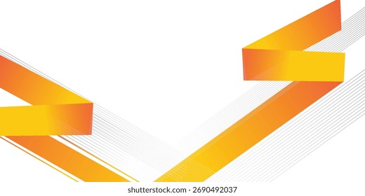 Abstract background orange and white gradient color for presentation design. Modern line stripes dynamic decoration. Vector illustration for modern brochure design, business card background, 

