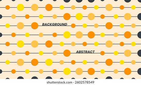 Abstract background with orange and yellow circles and lines design.