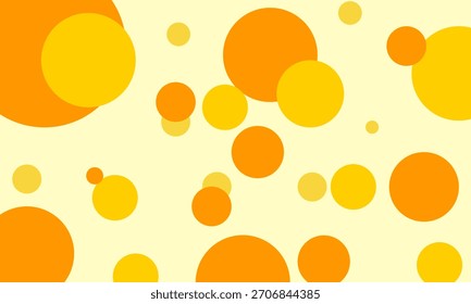 Fondo Abstractas con círculos anaranjados y amarillos. La Imagen captura un patrón de Formas geométricas