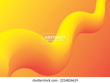 abstract background with orange yellow gradient fluid