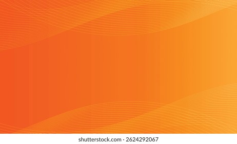 Abstract background with orange and yellow gradient, featuring a dynamic pattern of small dots and lines concentrated at the top and bottom, creating a sense of movement and energy. The central area