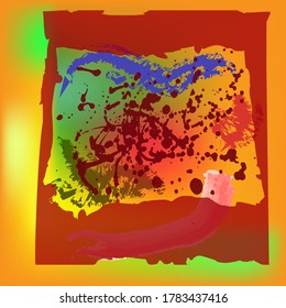 abstract background, orange, yellow, green, red, pink, background, abstractionism, set