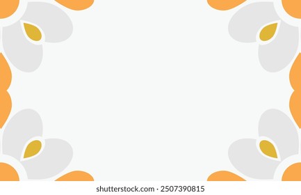 Abstrakter Hintergrund mit orangefarbenen und gelben Blättern.