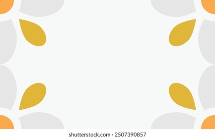 Abstract background with orange and yellow leaves illustration.