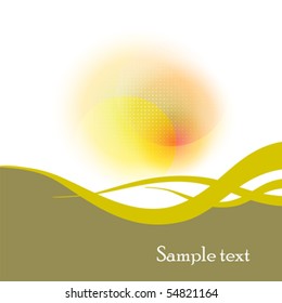 abstract background, orange-green ,vector illustration