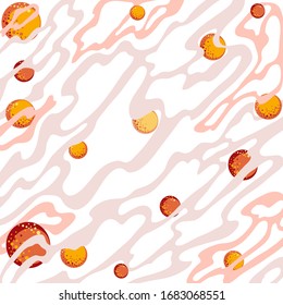 Abstract background with oranges. Food concept. . Orange background.