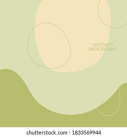 Abstrakter Hintergrund mit fließenden organischen Formen und frischen Linien. Modernes minimalistisches Design im skandinavischen Stil. Vektorgrafik in Pastellfarben.
