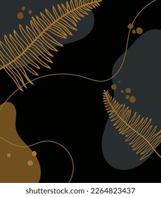 Abstract background with organic flowing shapes and freehand drawn lines. Modern minimalist design in scandinavian style. Vector illustration in pastel colors.