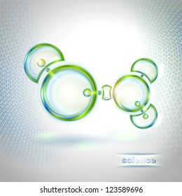 Abstract background with organic molecule
