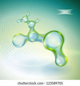 Abstract background with organic molecules