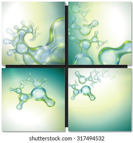 Abstract background with organic molecules 