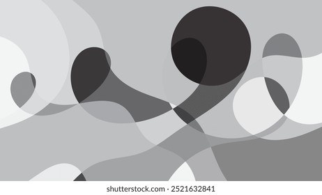 abstract background organic shape black white grey wavy vector design