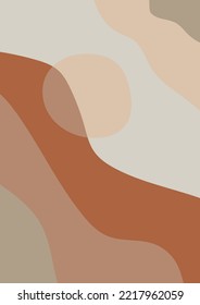 Abstract background with organic shape and hand draw line in pastel colors. Modern design template with space for text. Minimal stylish cover for branding design.