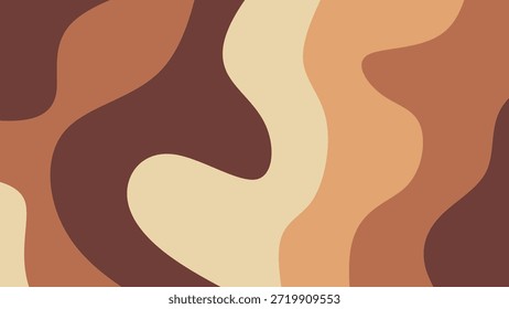 Abstract background with organic shapes and copy space. Modern aesthetic background with abstract fluid blobs. Minimalist boho design in brown and beige with blank copy space for text.