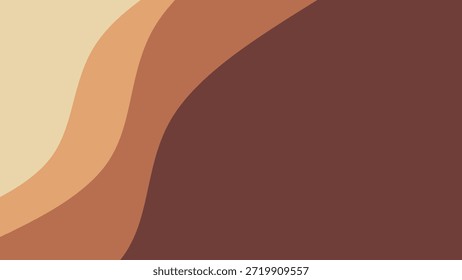 Abstract background with organic shapes and copy space. Modern aesthetic background with abstract fluid blobs. Minimalist boho design in brown and beige with blank copy space for text.