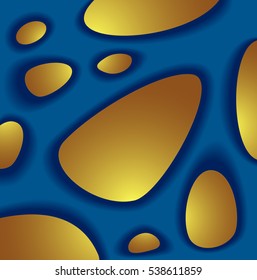 Abstract background from organic structure in dark blue and gold colors creative style for  brochure flyer  banner or for web site or for wallpaper or  for decorate package