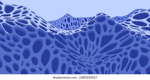 Abstrakter Hintergrund mit organischer Textur - handgezeichnete Vektorgrafik. Flaches Farbdesign.