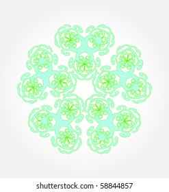 abstract background with oriental design