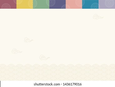 Abstract Background With Oriental Ornaments Elements.
Korean Traditional Background